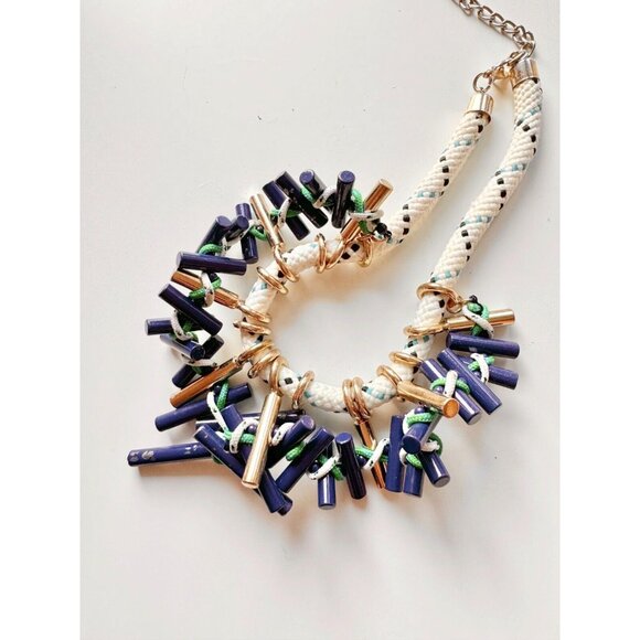 ZARA Rope Metal Bar Statement Princess Necklace - Picture 3 of 13